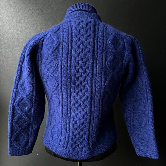 Vintage  1960s Ski-Doo Cardigan Sweater Dickie Thick Cable Knit Set Snowmobile … - Picture 5 of 12